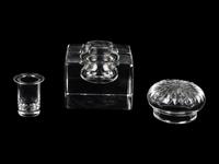 A Baccarat Cut Glass Inkwell
