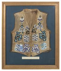 An Osage Fabric and Beaded Vest Frame: 33 x 28 1/4 inches. — 1871