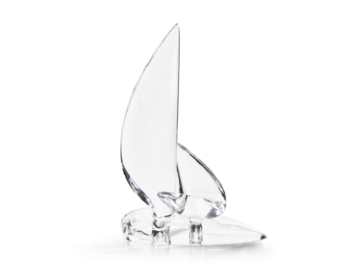 A Steuben Glass Sailboat