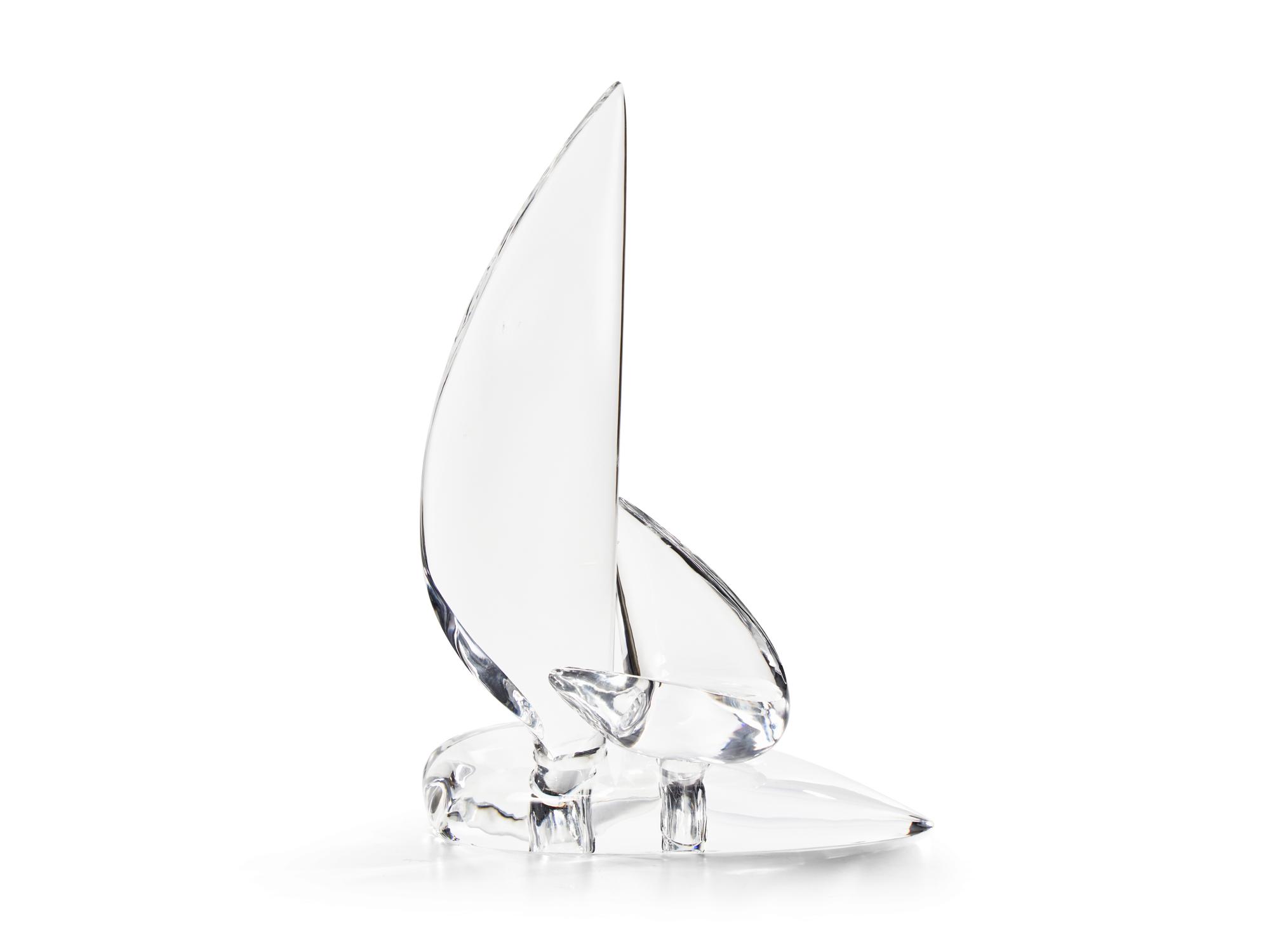 A Steuben Glass Sailboat