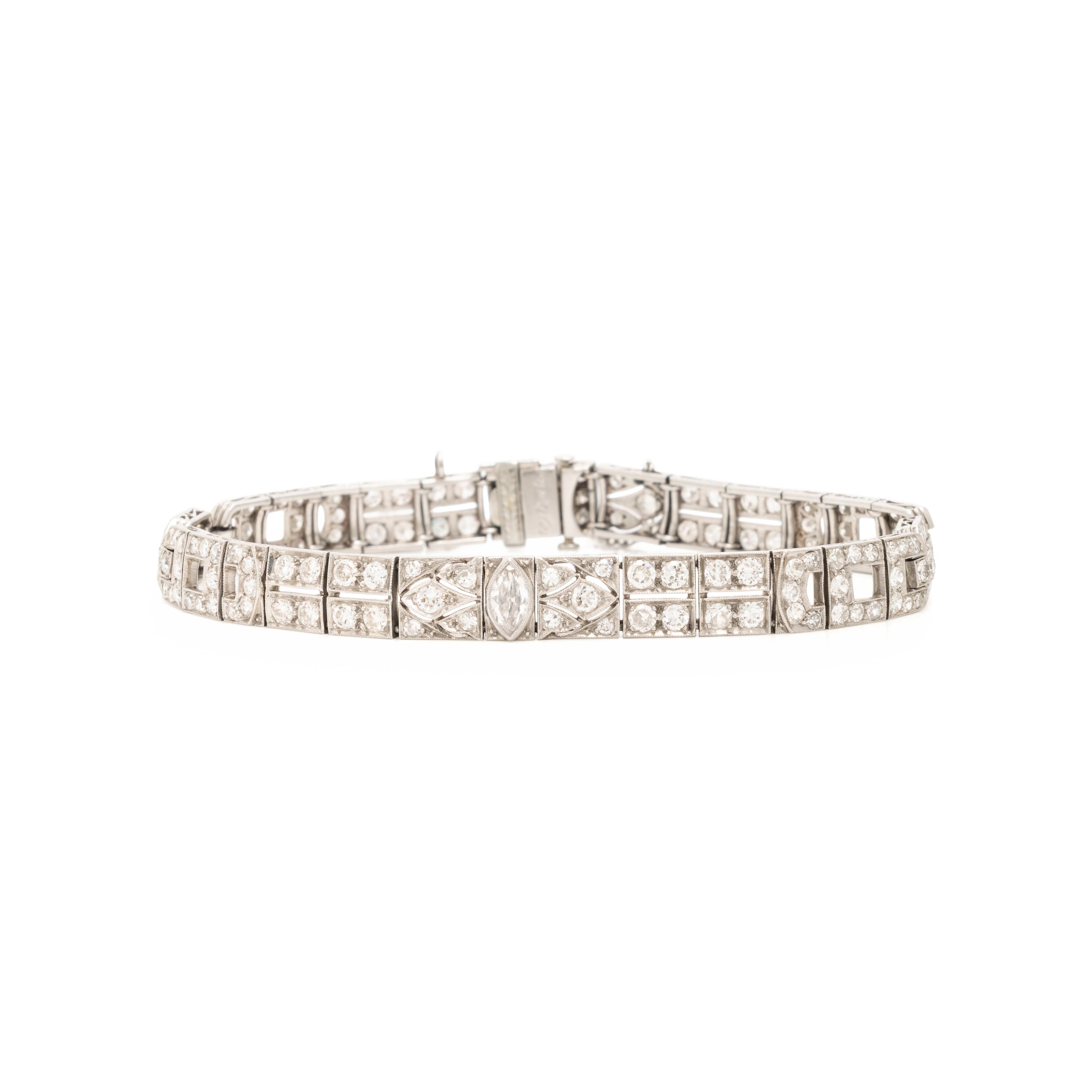 Art Deco, Diamond and Platinum Bracelet