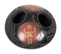 Black and Sienna Sgraffito Jar