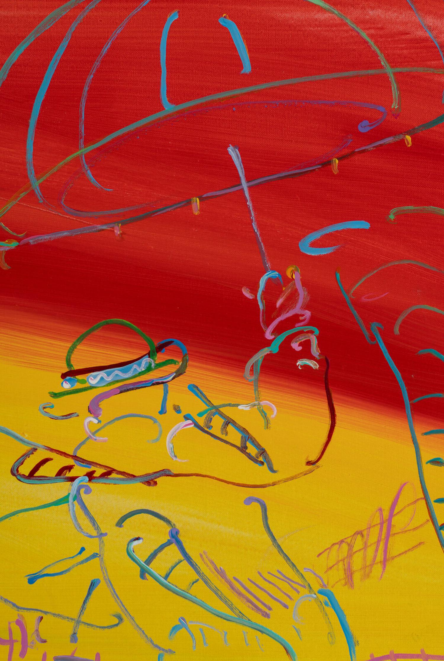 Zero Series, Version II, #4, 1990 and Man with Umbrella, 1988 (two works)