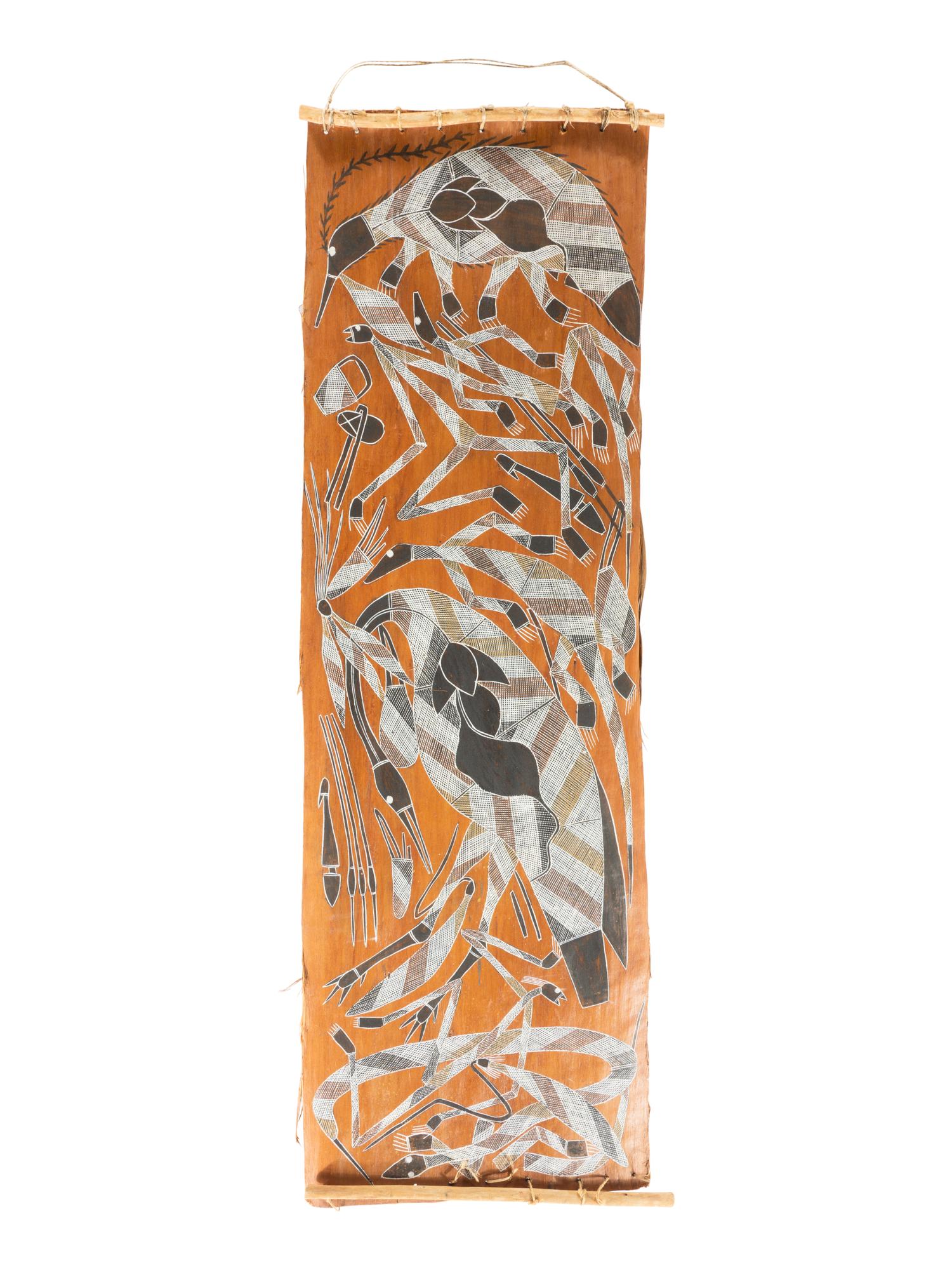 A Gunwinggu Wood Painting by Robyn Ngainmirra