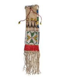 Plains Beaded Hide Tobacco Bag