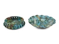 Group of Four Articles, c. 1960 vase, lidded box, large ashtray, and bowl Raymor, Italy