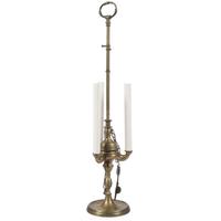 A French Brass Three-Light Bouillotte Lamp