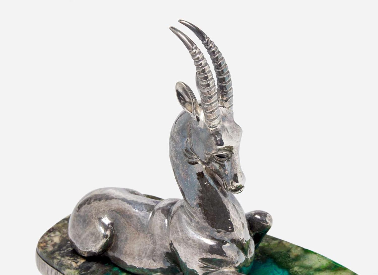 Antonio Piñeda, Silver and Hardstone Sculpture