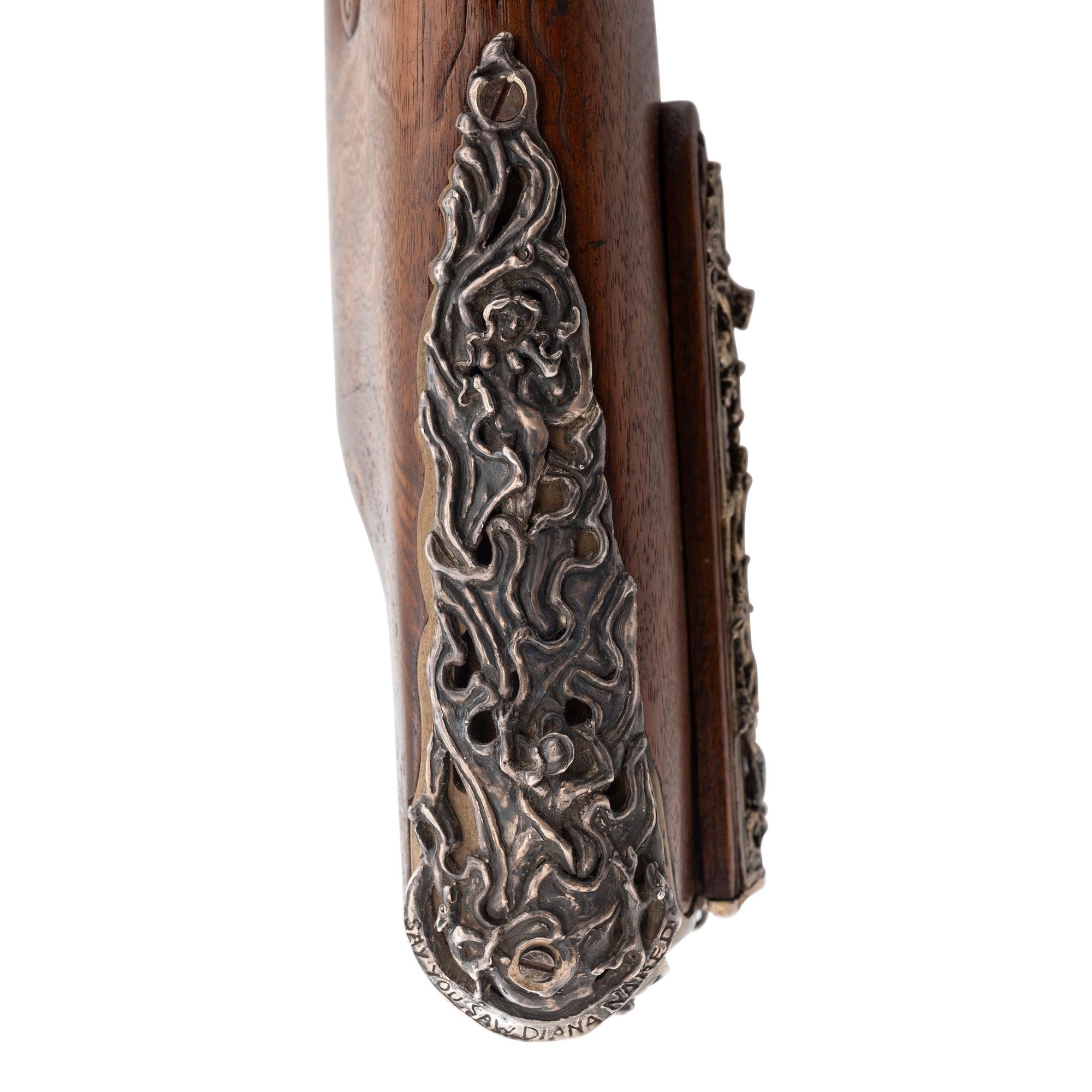 Contemporary Flintlock Jaeger Rifle with Actaeon and Diana Motifs