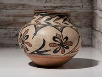 San Ildefonso Polychrome Pottery Jar