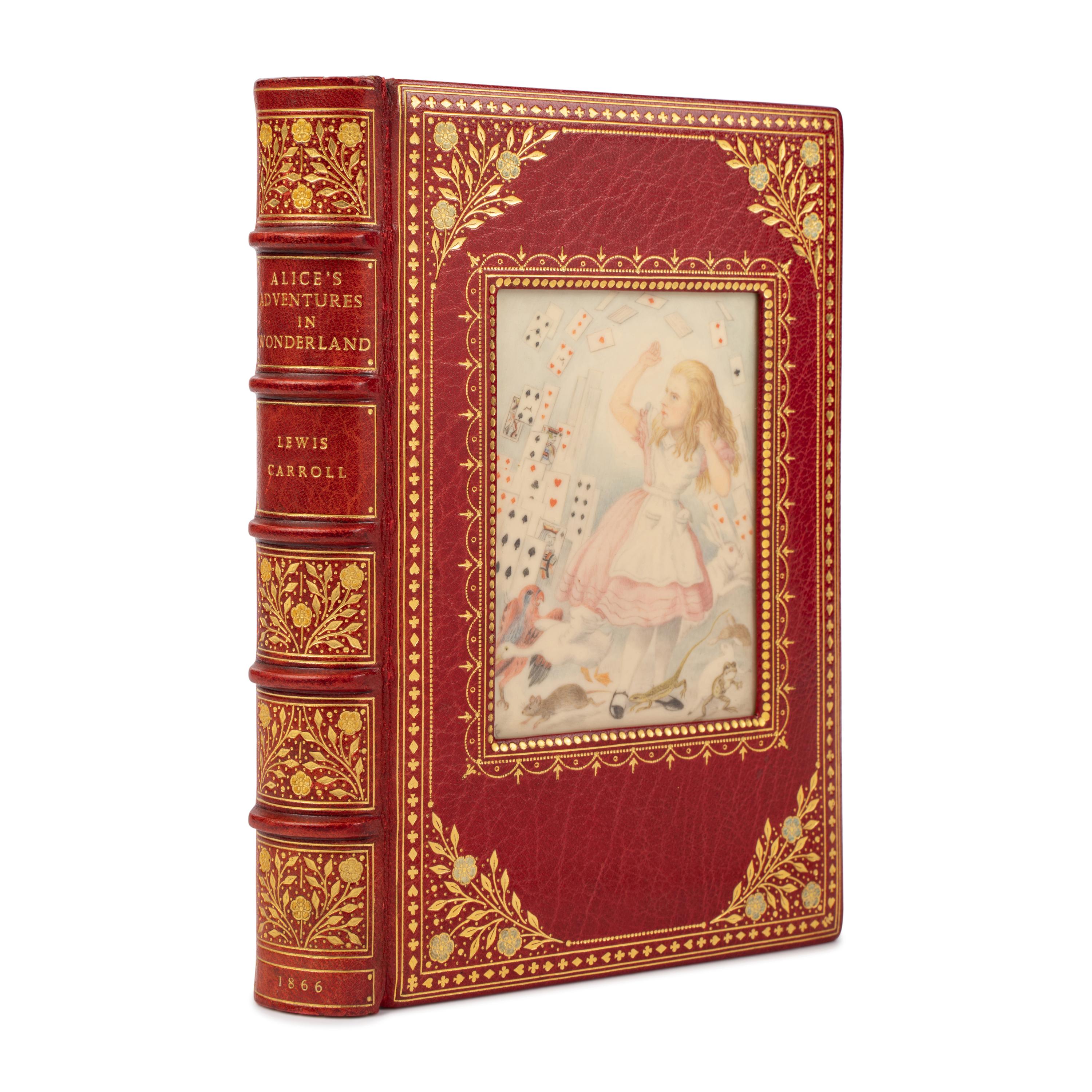 [Binding]. Dodgson, Charles Lutwidge (“Lewis Carroll”) (1832-1898). Alice’s Adventures in Wonderland . London: Macmillan and Co., 1866 [1865].