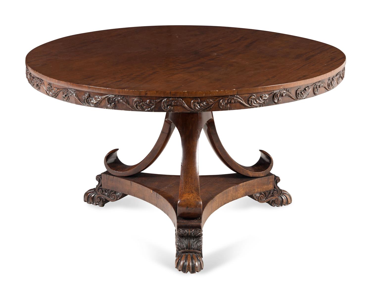 An Anglo-Indian Mahogany Center Table