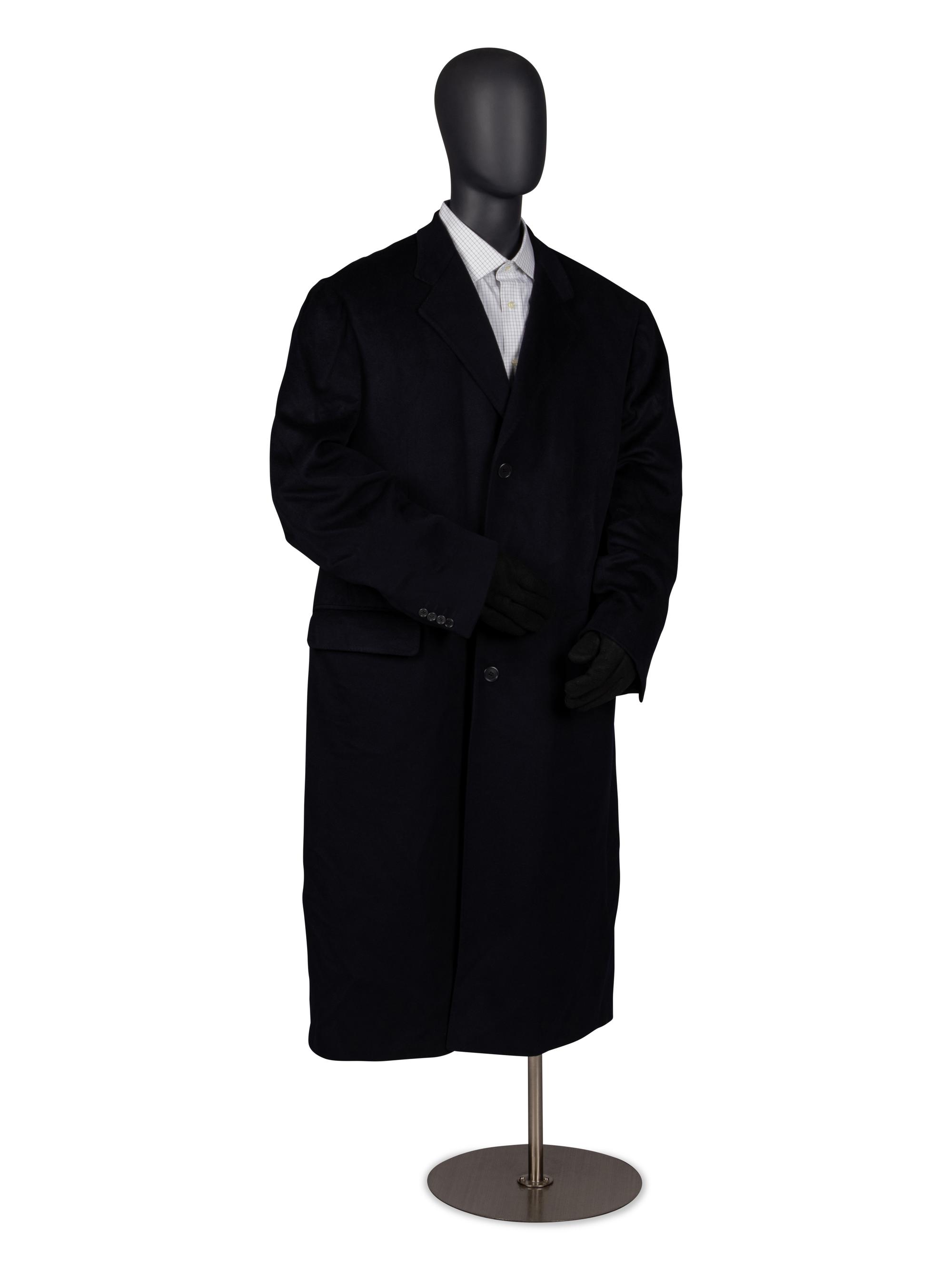 Mike Ditka's Personally Owned Overcoat Worn During 2013 Jersey Number Retirement Ceremony at Soldier Field