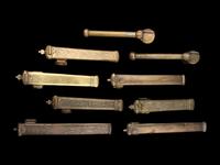 10 Japanese Brass Portable Writing Sets, Yatate