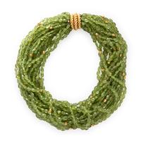 Verdura, Peridot and Yellow Gold Torsade Necklace
