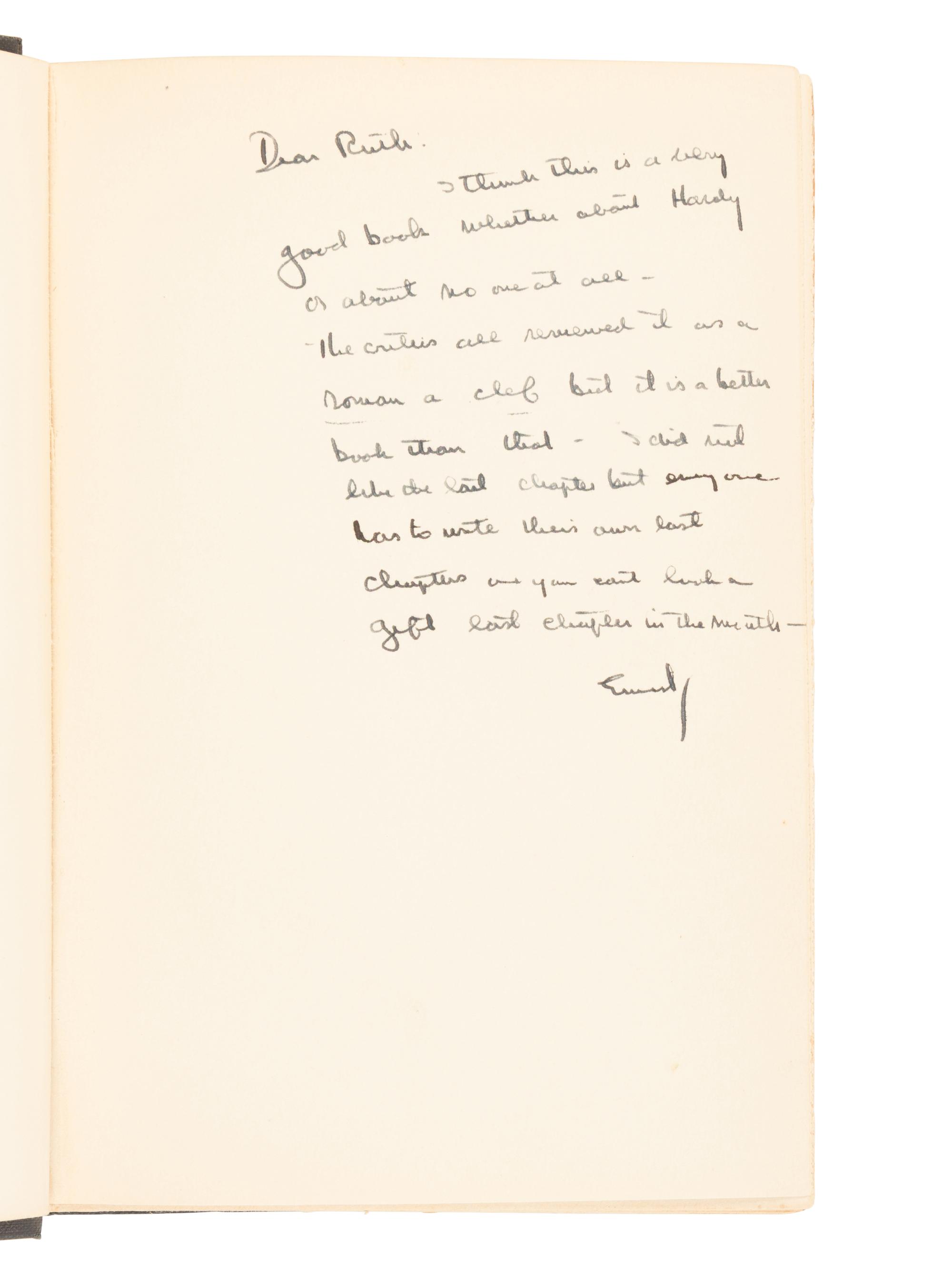 [HEMINGWAY, Ernest (1899-1961)]. MAUGHAM, William Somerset (1874-1965). Cakes and Ale: or, the Skeleton in the Cupboard. Garden City, NY: Doubleday, Doran, & Company, Inc., 1931.