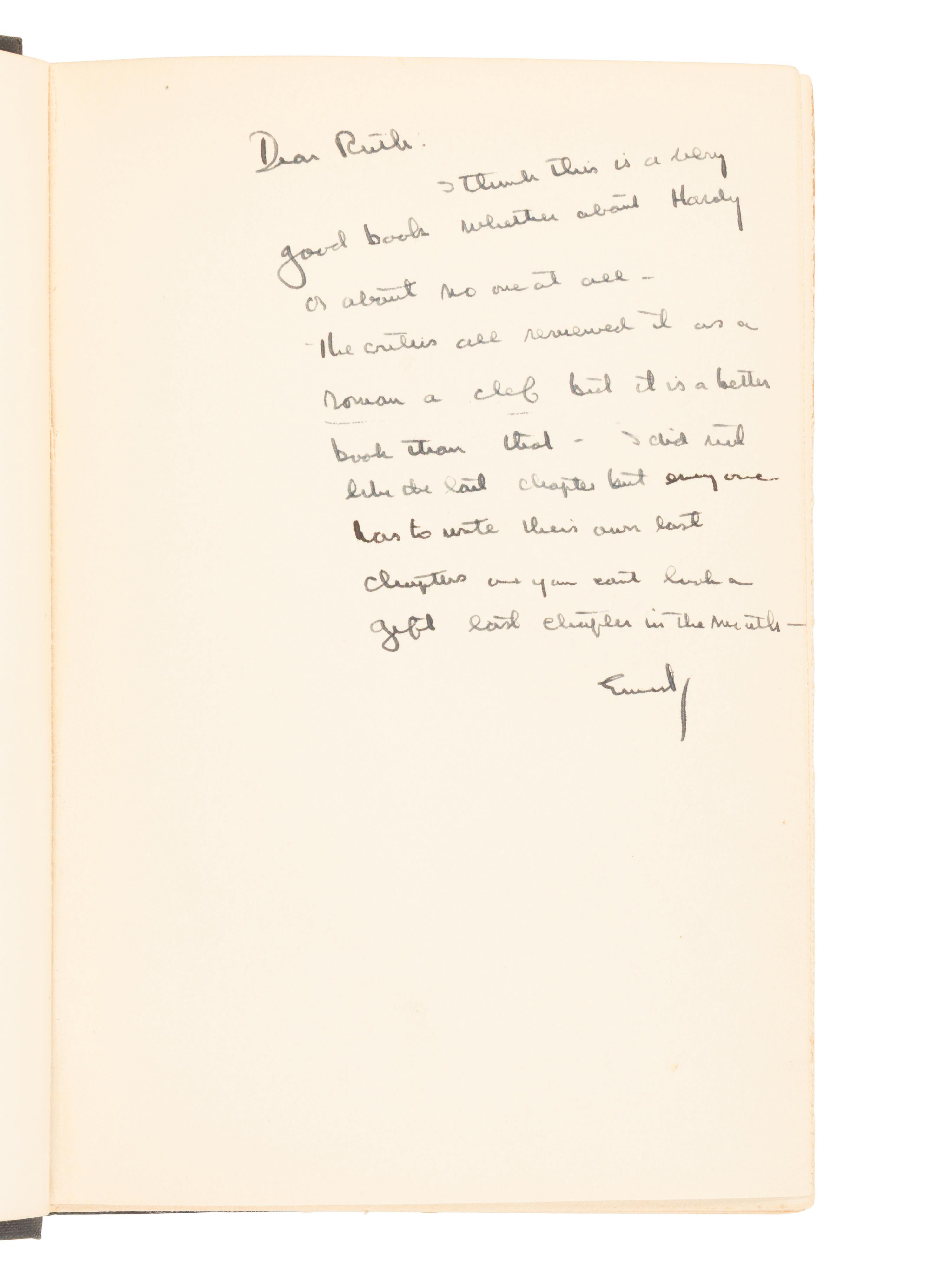 [HEMINGWAY, Ernest (1899-1961)]. MAUGHAM, William Somerset (1874-1965). Cakes and Ale: or, the Skeleton in the Cupboard. Garden City, NY: Doubleday, Doran, & Company, Inc., 1931.