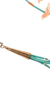 Zuni Multi-strand Fetishe Necklace, with Gold Findings, PLUS Screwback Earrings