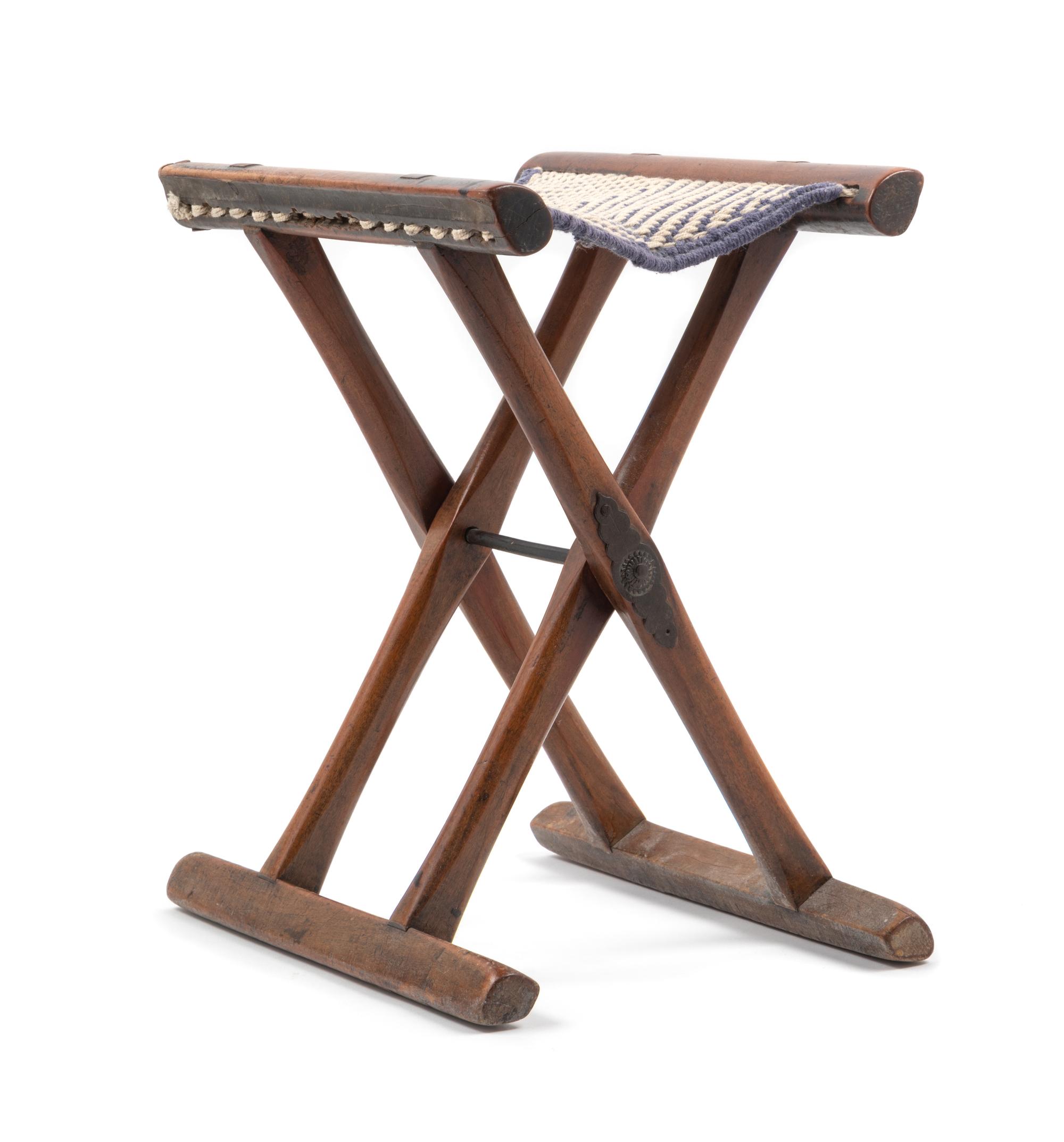 A Chinese Hardwood Stool, Jiaowu Height 14 inches. — 20TH CENTURY