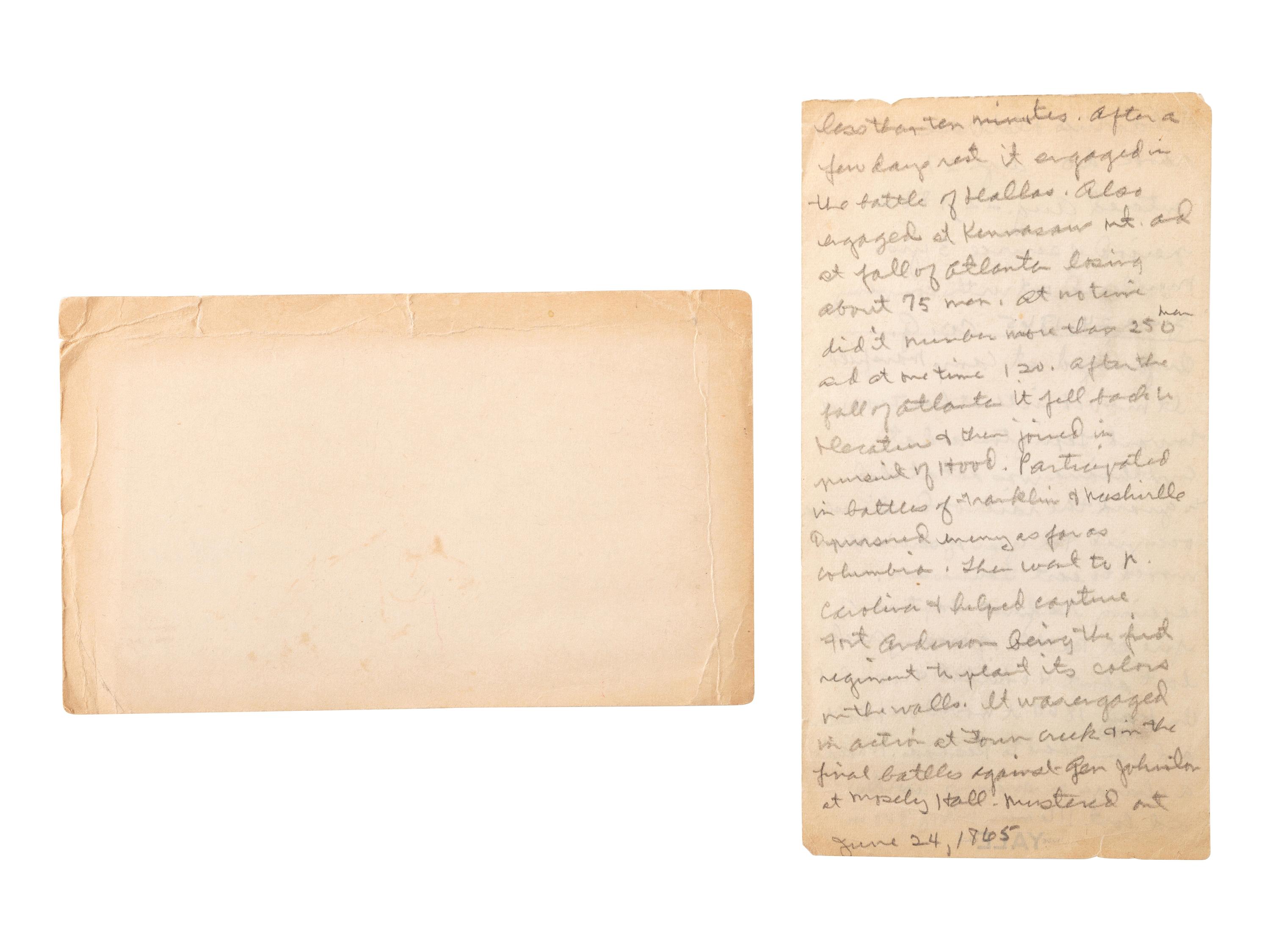 [CIVIL WAR]. A group of 8 items identified to Flavius J. Dewese, Company G, 118th Ohio Infantry, incl. the Bible he carried during the Civil War, post-war photographs and GAR button.