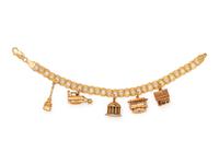 YELLOW GOLD CHARM BRACELET