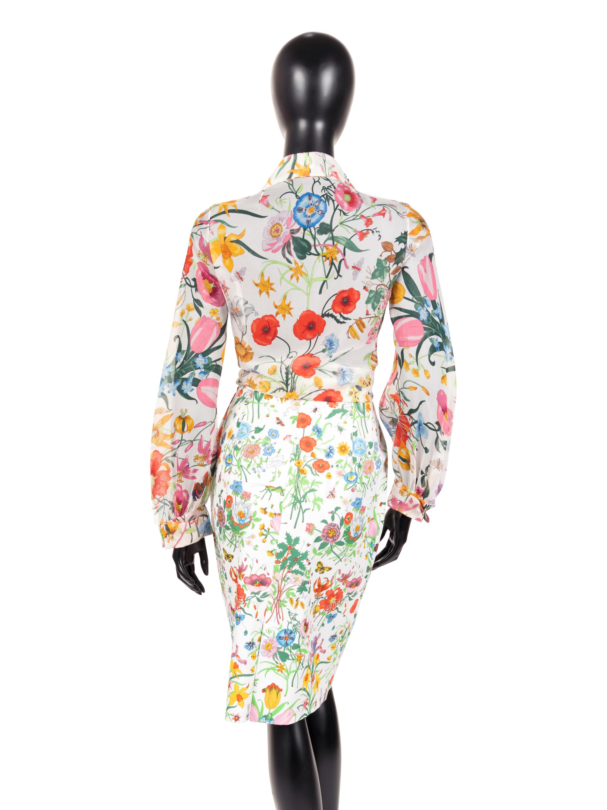 Gucci Floral Two-Piece Skirt Set, 1990-2000s