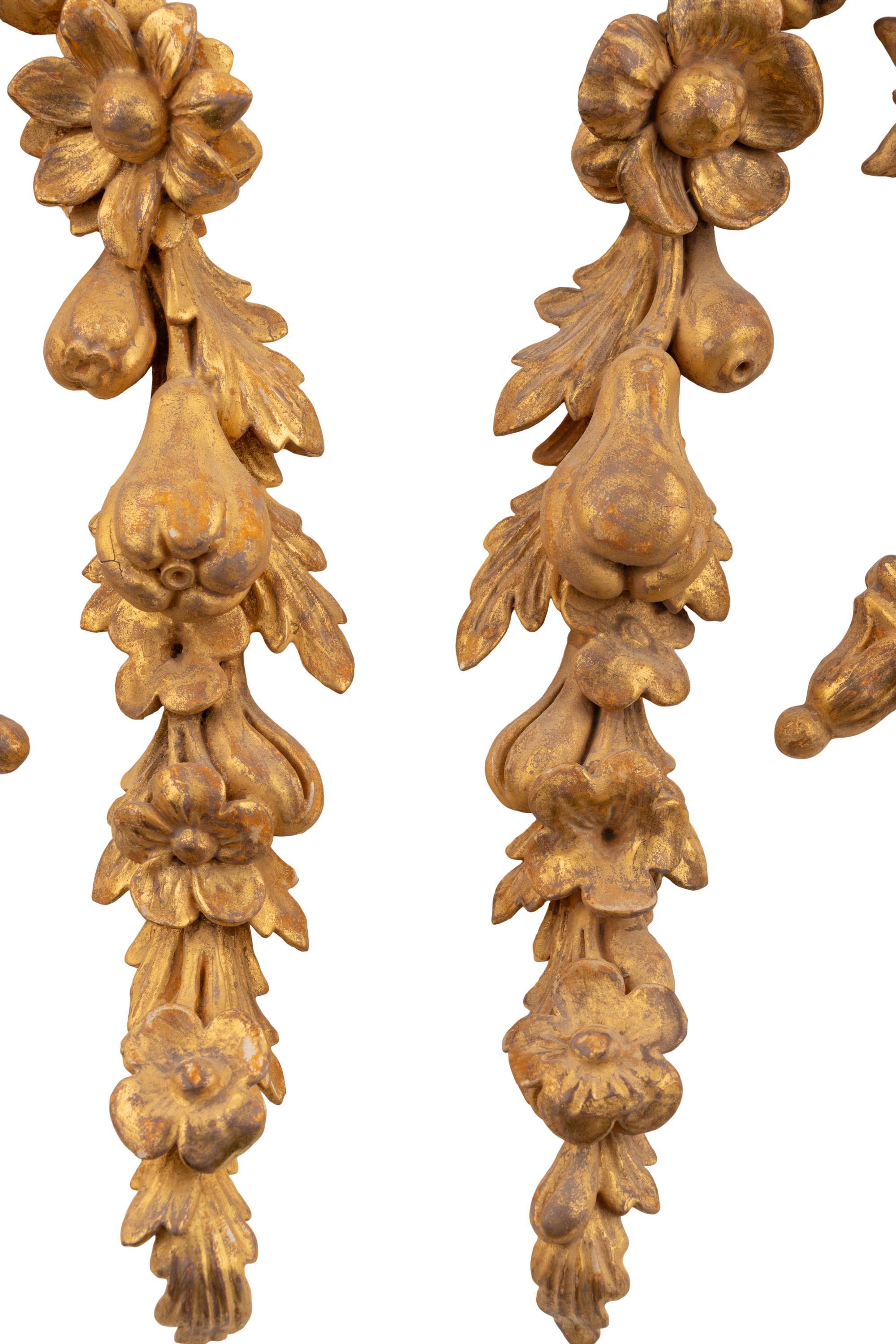 A Pair of French Giltwood Appliques