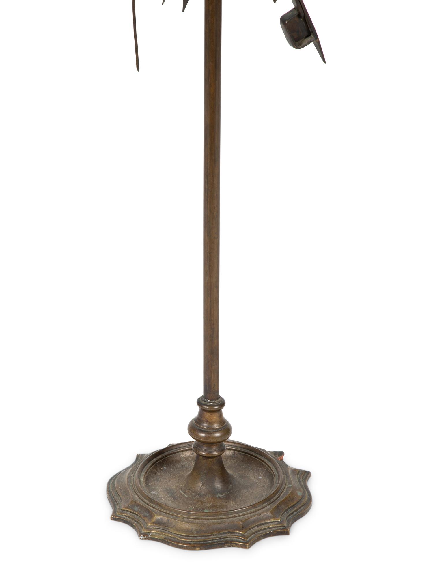 A Grand Tour Style Bronze Oil Lamp — 19TH CENTURY