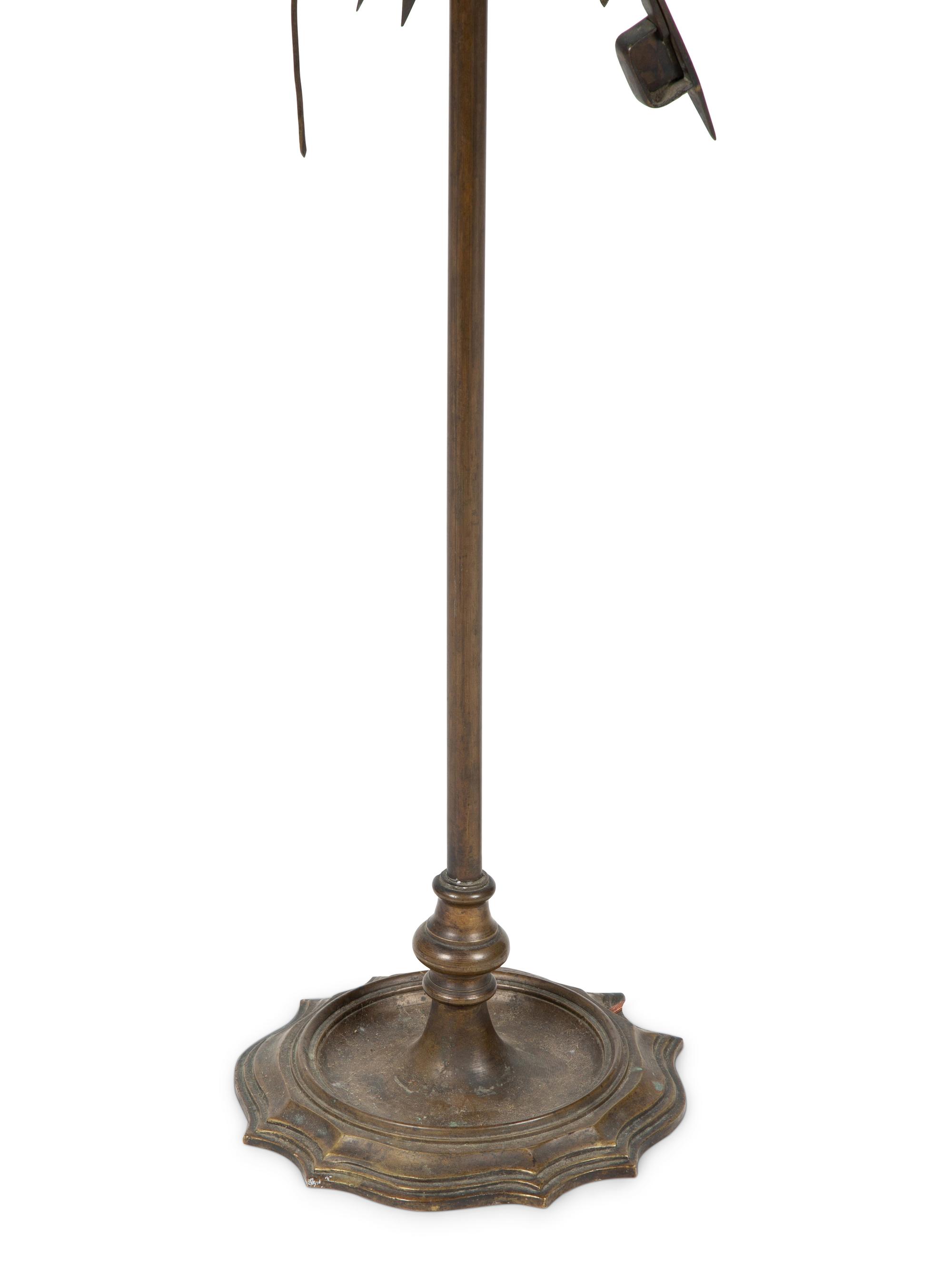 A Grand Tour Style Bronze Oil Lamp — 19TH CENTURY