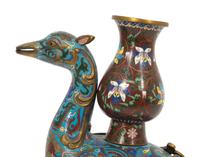 A Chinese Cloisonne Phoenix Incense Vase