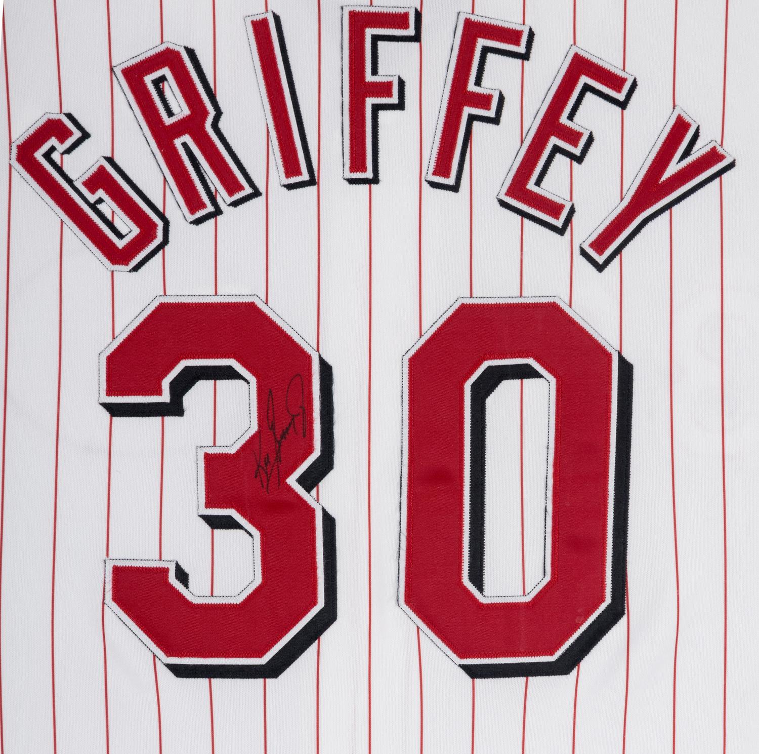 A Ken Griffey Jr. Cincinnati Reds Signed Autograph Jersey Display (Beckett Authentication Services),