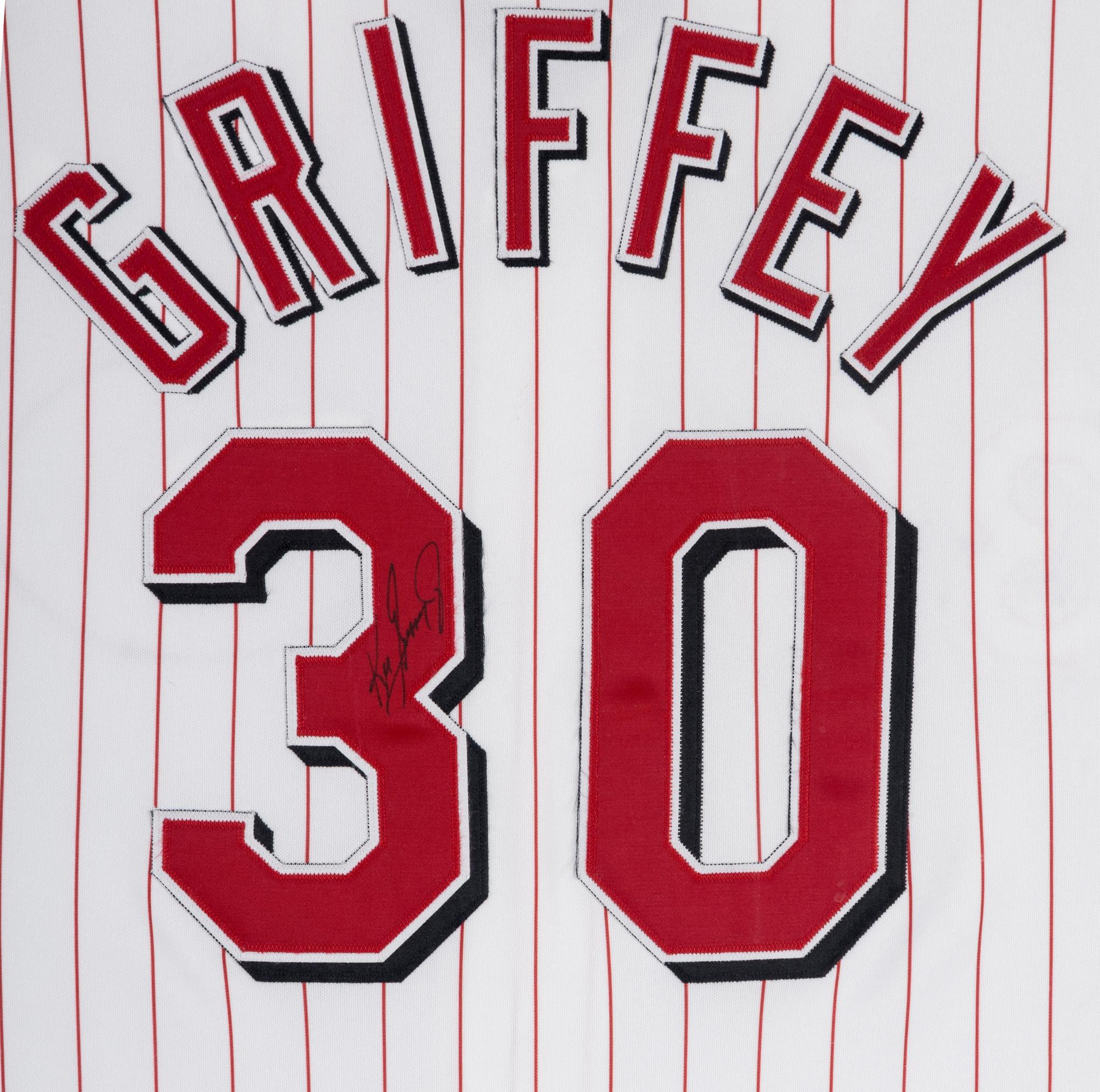 A Ken Griffey Jr. Cincinnati Reds Signed Autograph Jersey Display (Beckett Authentication Services),