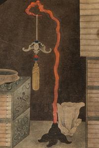 Attributed to Lee Taek-Gyun (Korean, 1808-after 1883) 李宅均（款） （朝鮮王朝，1808-1883以后） 《冊架圖》四扇屏