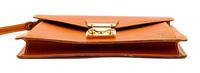 A Louis Vuitton Tan Epi Leather Sellier Dragonne Clutch, 6" H x 10.25" W x 1" D; Wristlet: 6" L.