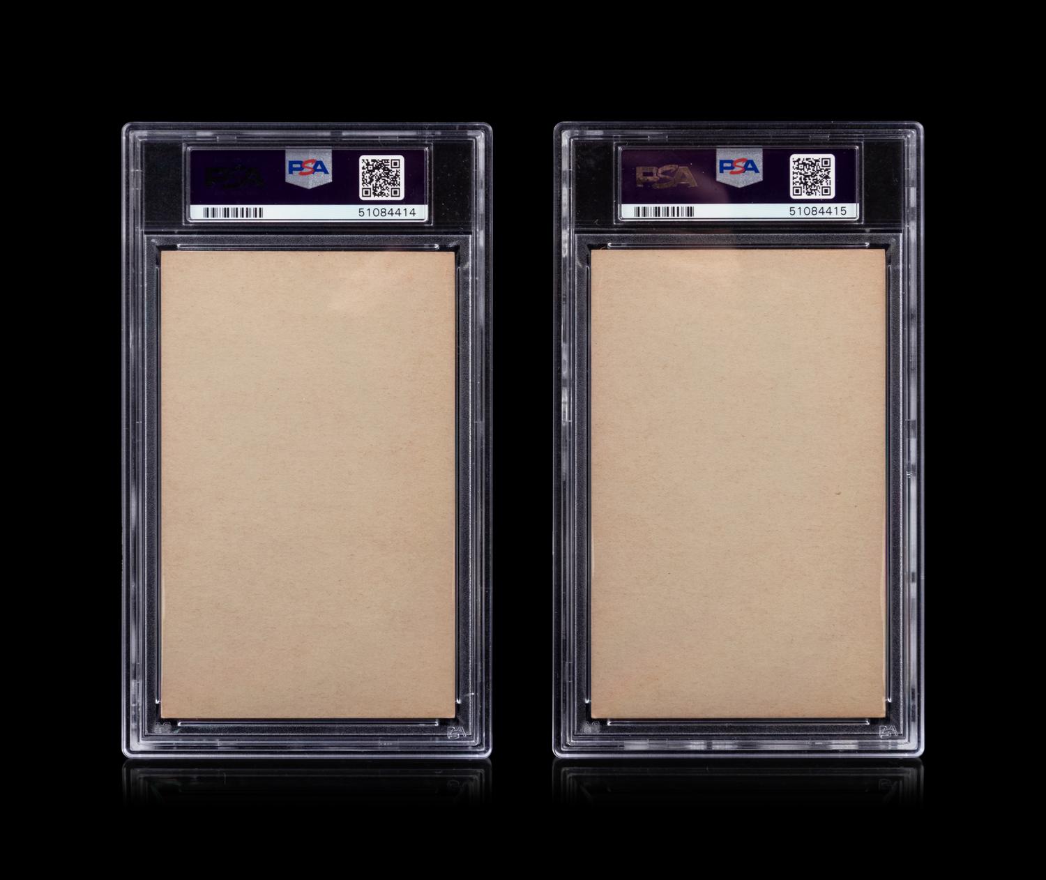 A Group of Two Hall of Fame Baseball Exhibit Cards Including a 1947-66 Jackie Robinson (PSA 5) and a 1939-46 Ted Williams (PSA 4.5)