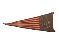 [FLAGS]. 48-star Whipple pennant. Ca 1912.