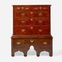 A William & Mary burl walnut veneered chest-on-stand circa 1720