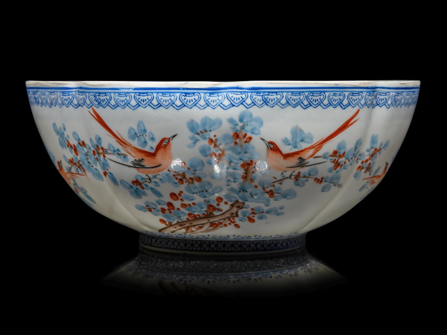A Set of Four Chinese Famille Rose Eggshell Porcelain Bowls