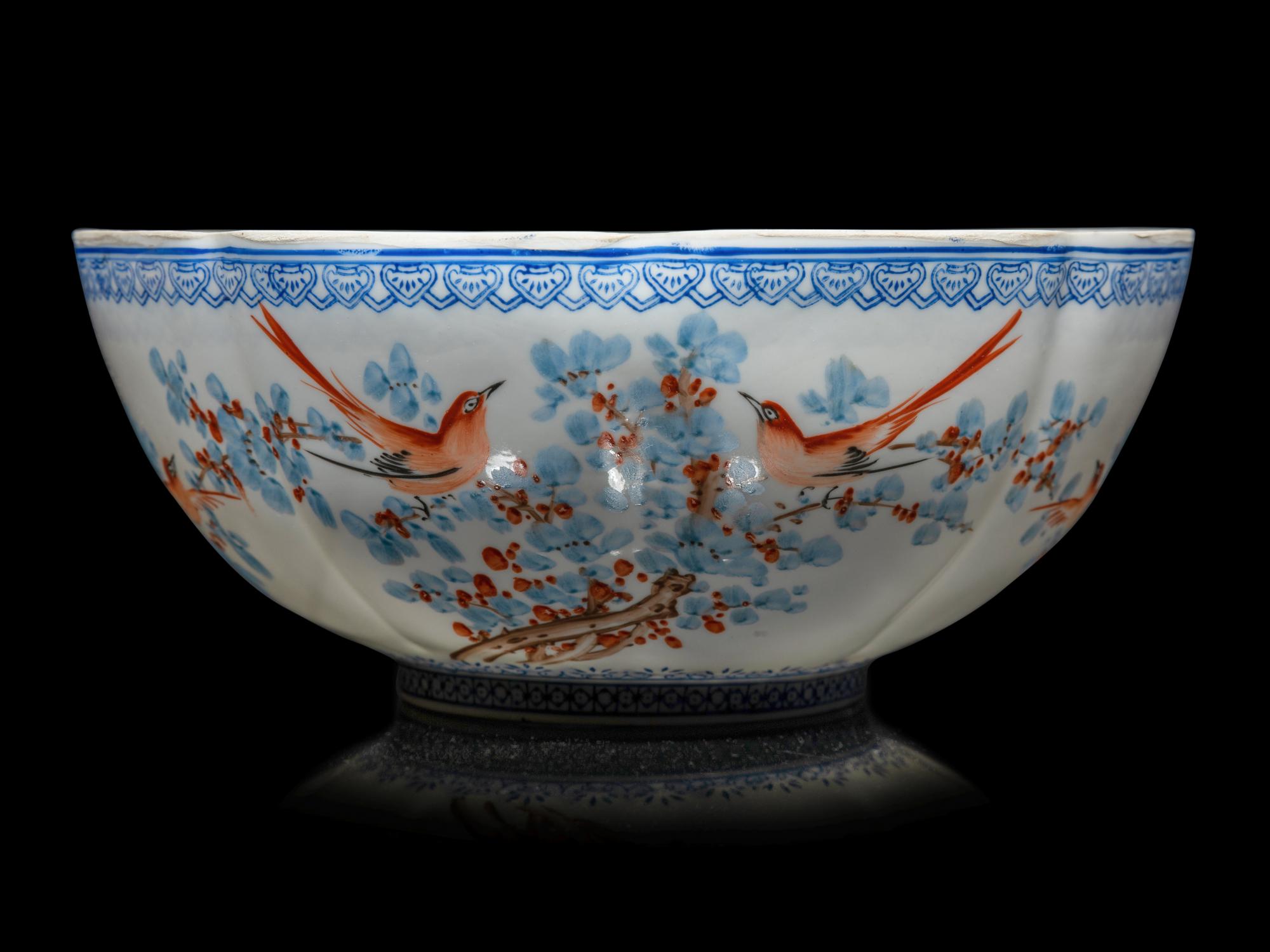 A Set of Four Chinese Famille Rose Eggshell Porcelain Bowls