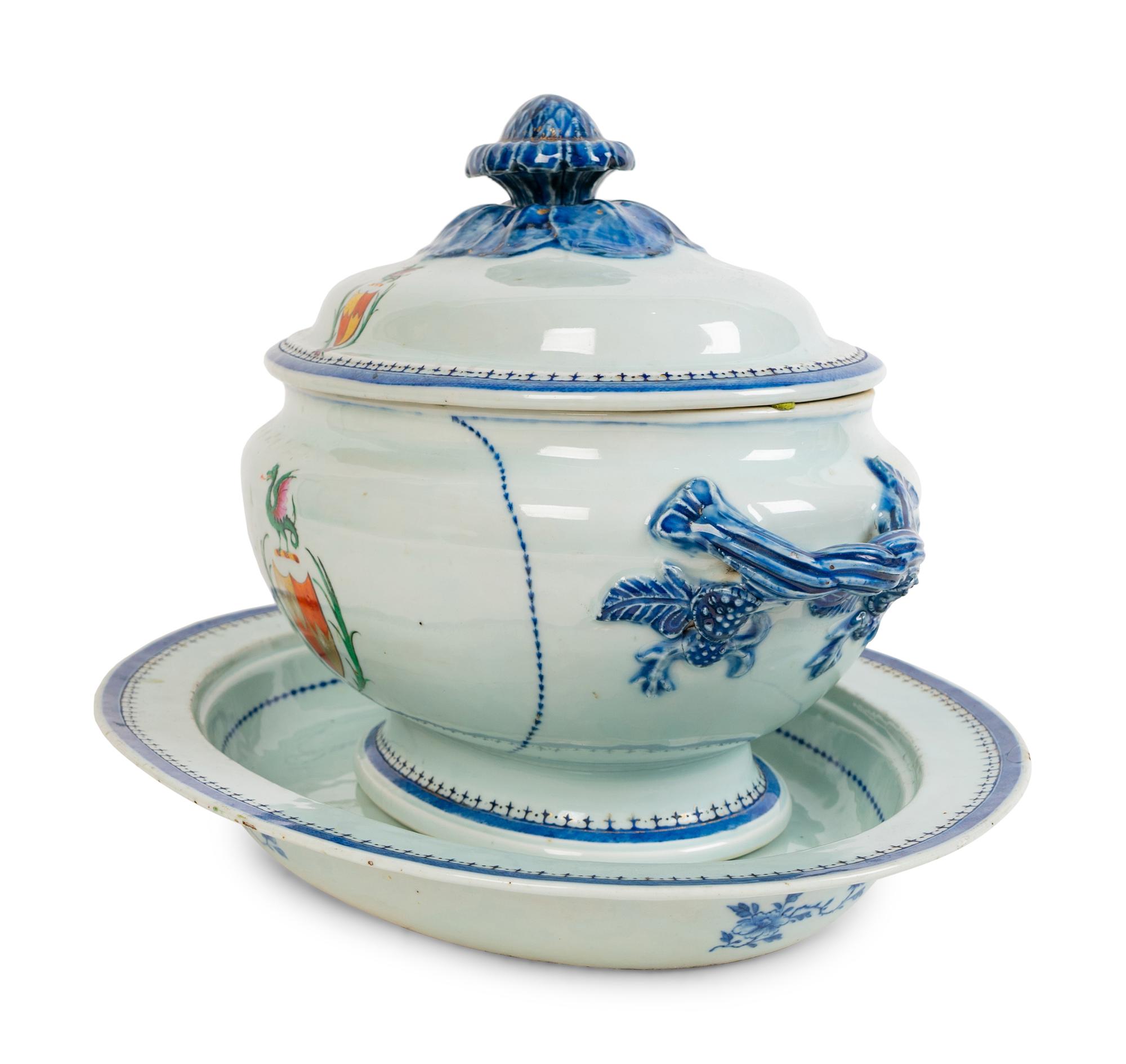 A Chinese Export Armorial Porcelain Tureen and Undertray — EARLY 19TH CENTURY