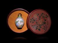 A Chinese Painted Enamel on Copper Snuff Bottle