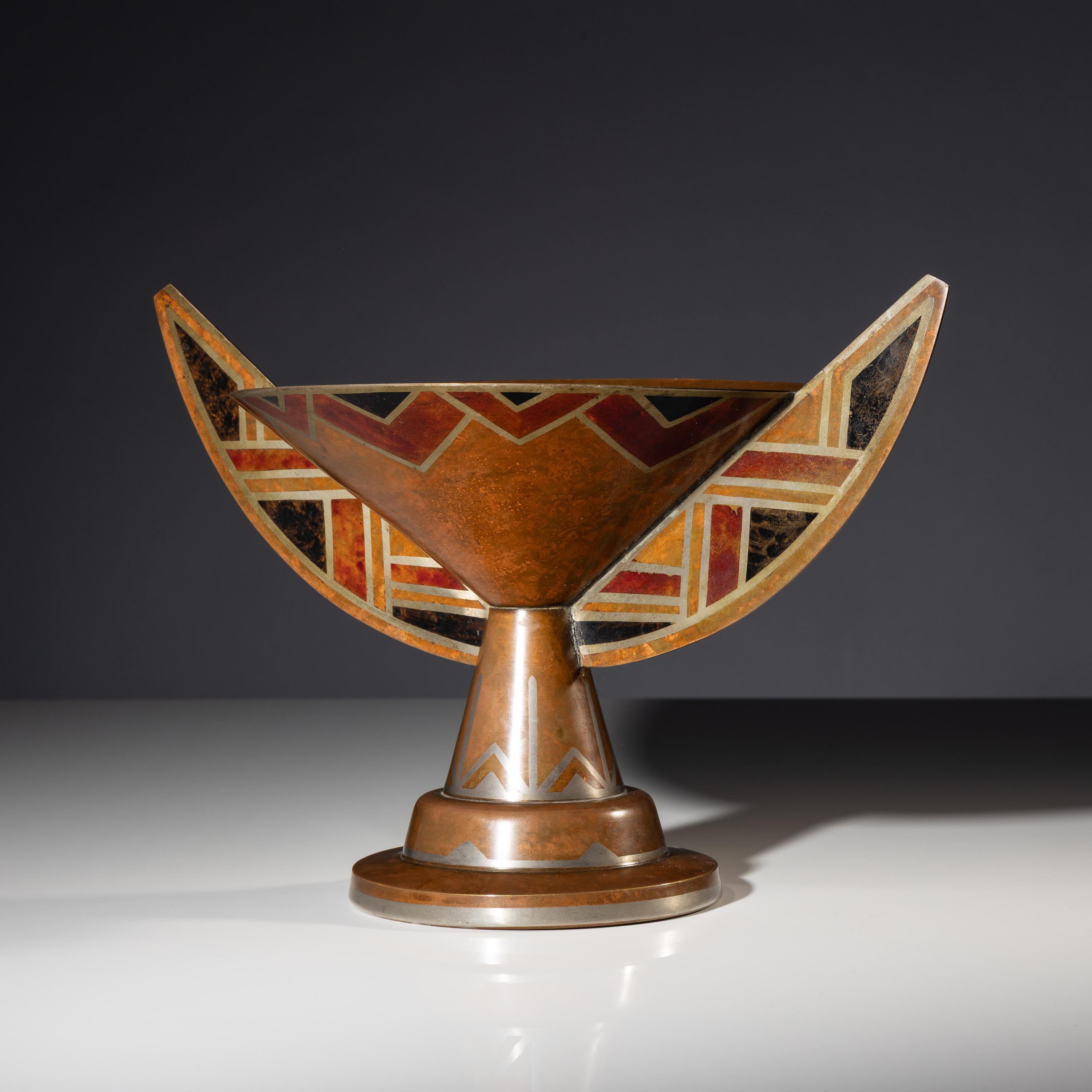 Dinanderie centerpiece, c. 1920