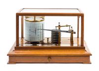 A Victorian Oak Cased Barograph Height 8 1/2 x width 14 1/2 x depth 8 7/8 inches. — JOSEPH CASARTELLI, MANCHESTER, 19TH CENTURY