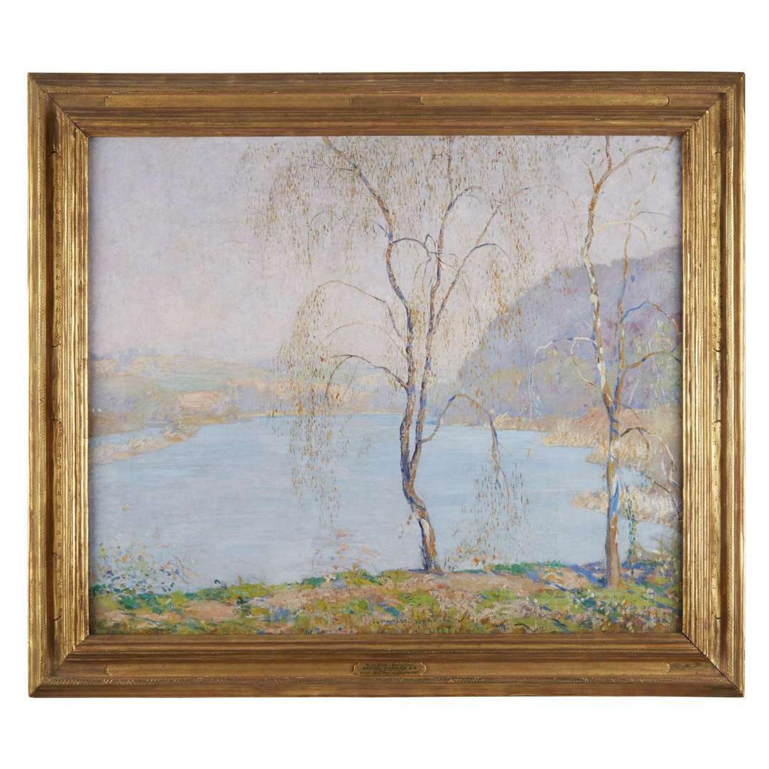 DANIEL GARBER (AMERICAN 1880-1958) "WATER BIRCH-SPRINGTIME"