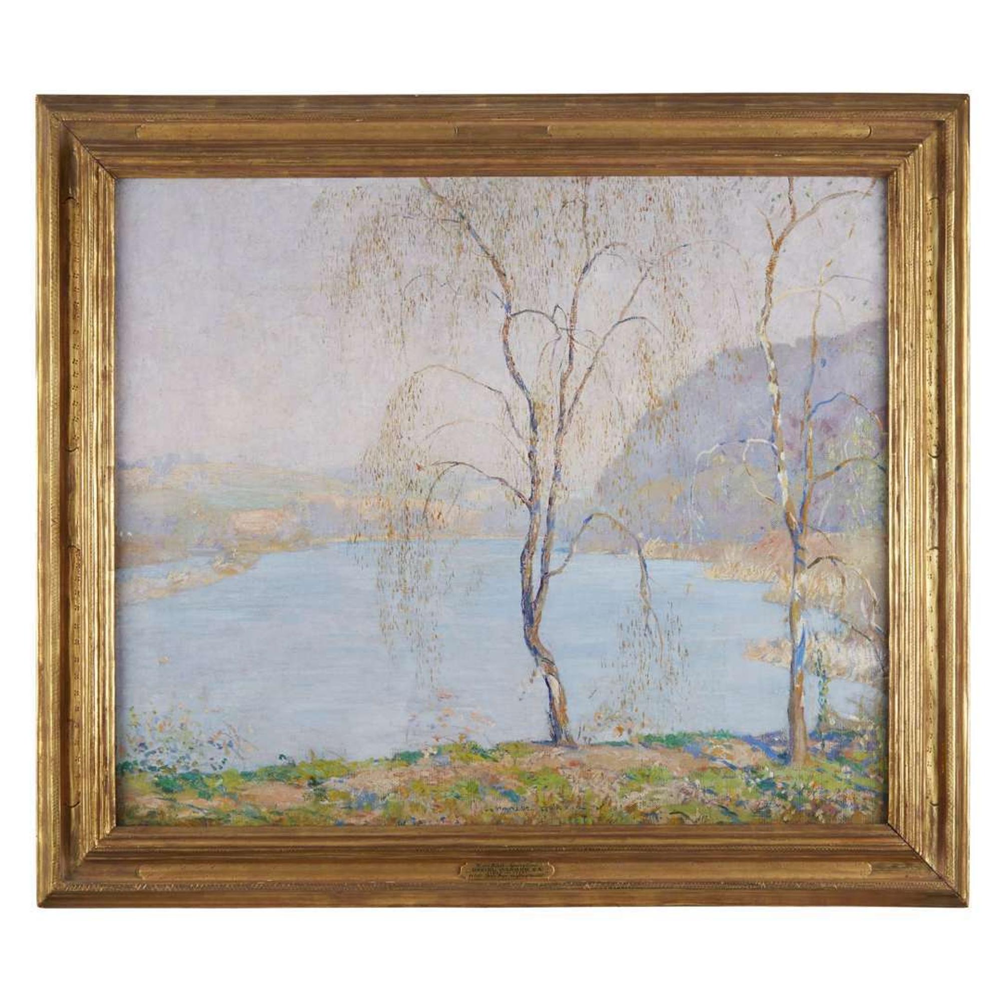 DANIEL GARBER (AMERICAN 1880-1958) "WATER BIRCH-SPRINGTIME"