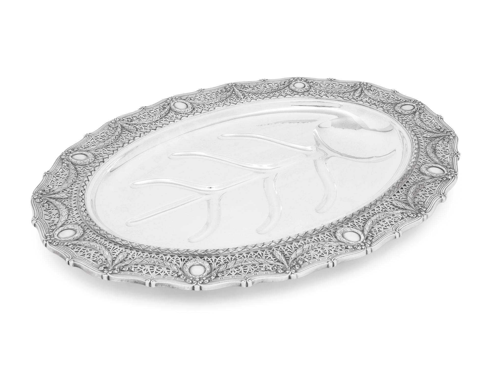 An American Silver Meat Platter