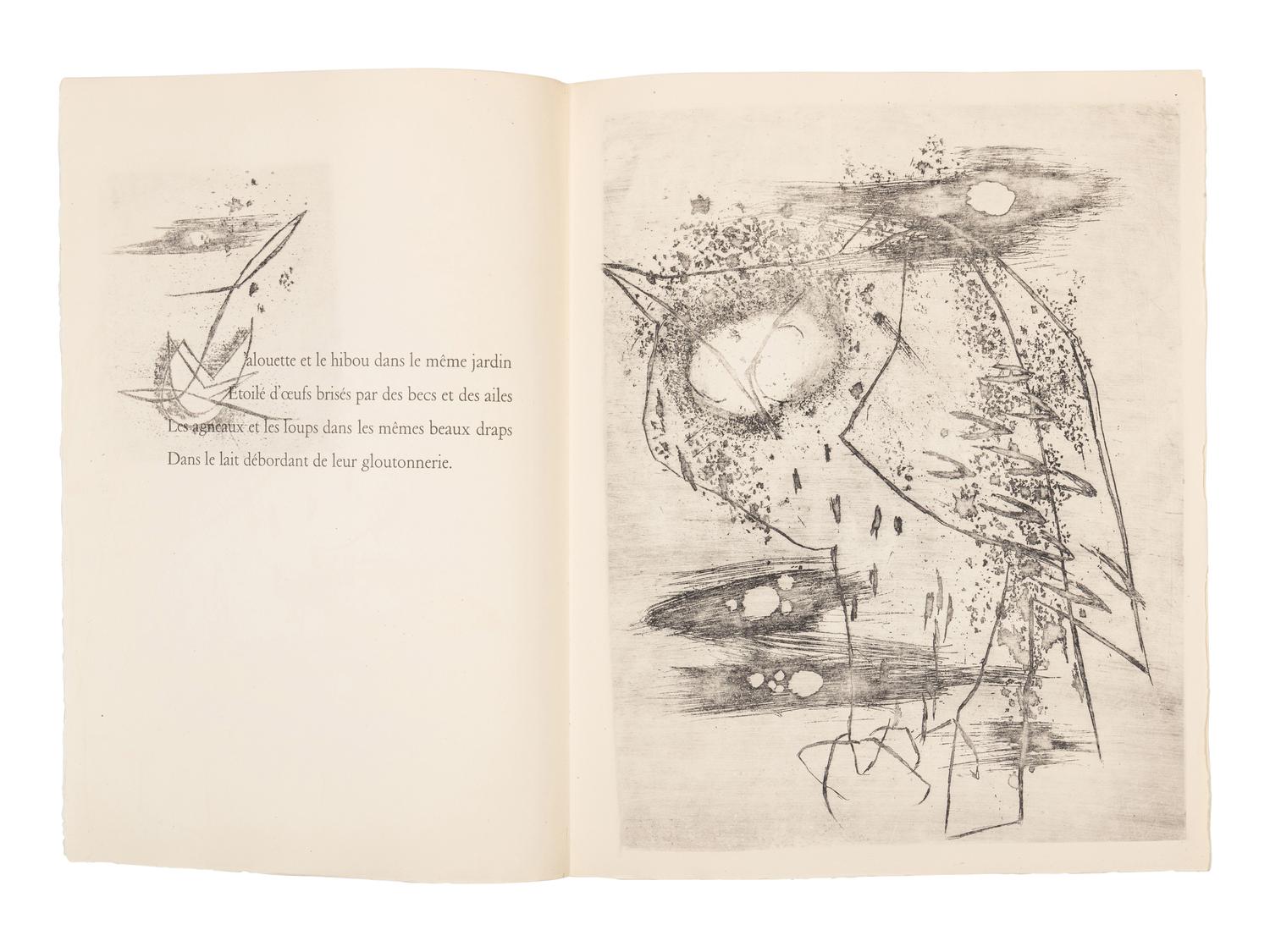 [ARTISTS BOOK]. -- [ÉLUARD, Paul (1895-1952)]. CHASTEL, Roger (1897-1981). Le Bestiaire de Paul Eluard . Paris: Maeght, [1948].
