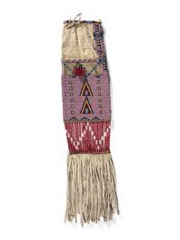 Sioux Beaded Hide Tobacco Bag