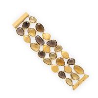 Yvel, Yellow Gold and Smoky Quartz Bracelet
