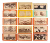 [EARLY PHOTO] 72 stereoviews of various scenes and subjects, incl. Harriet Beecher Stowe's house.